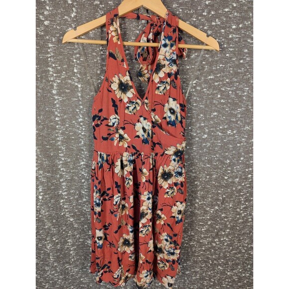 Xhilaration Dresses & Skirts - Xhilaration Halter Floral Pink Dress Women's S